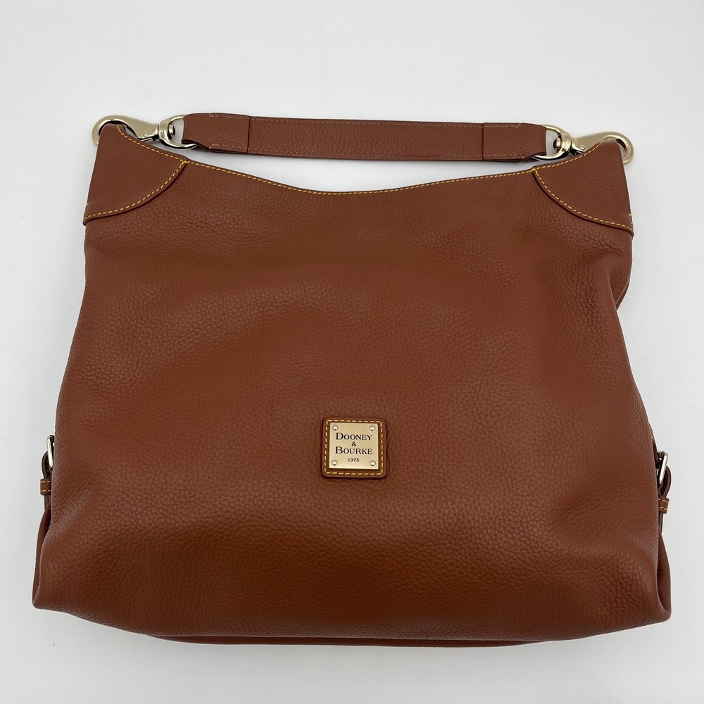 Dooney & Bourke Shoulder Bag Womens Brown Pebble Grain Leather Hobo Satchel